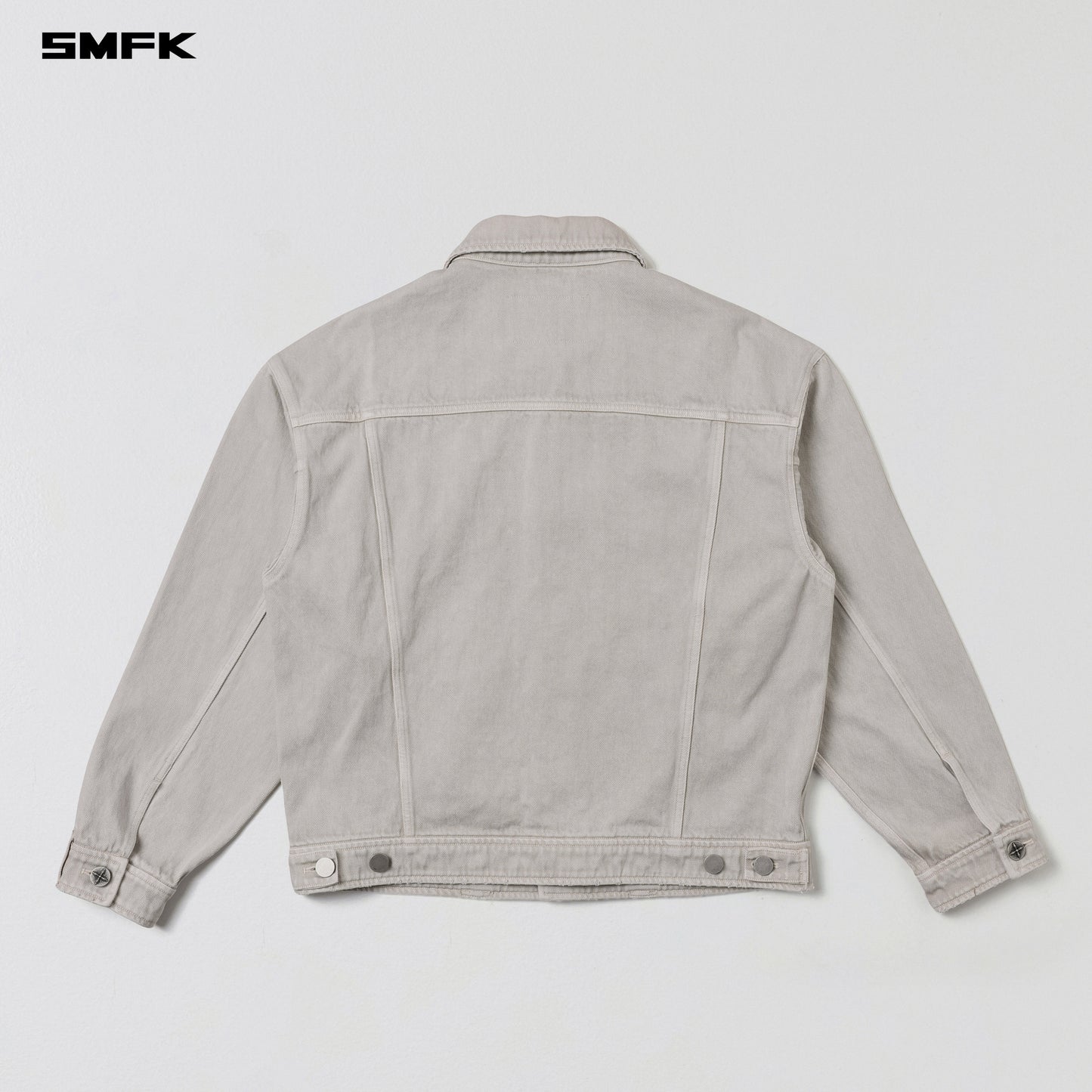 VINTAGE VANISH LOOSE DENIM JACKET/GARMENT DYE-VANISH WHITE