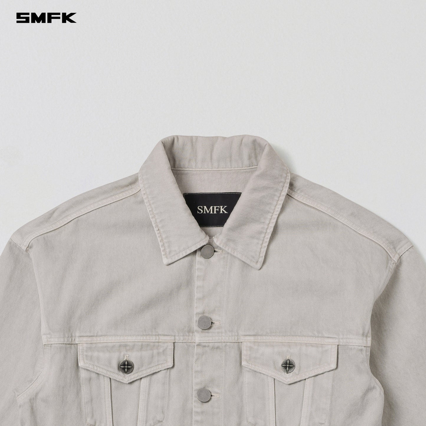 VINTAGE VANISH LOOSE DENIM JACKET/GARMENT DYE-VANISH WHITE