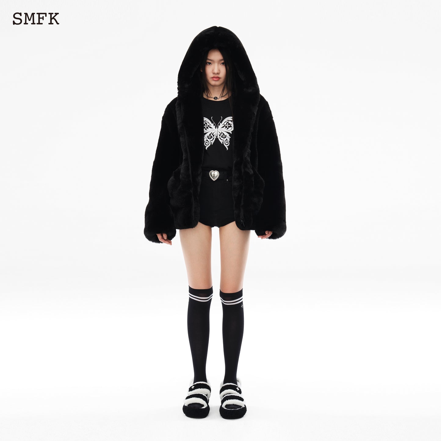 SNOWMAN HOODIE BLACK