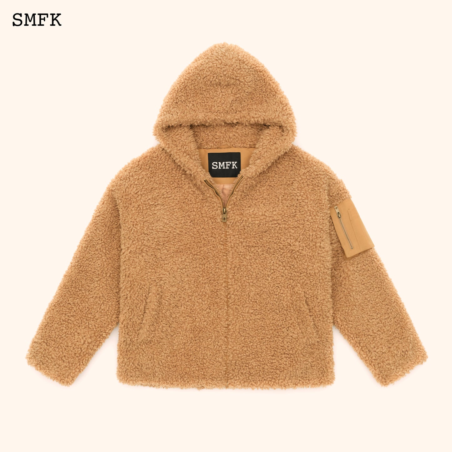 WILDWORLD ADVENTURE OUTDOOR FAUX FUR HOODIE IN WHEAT