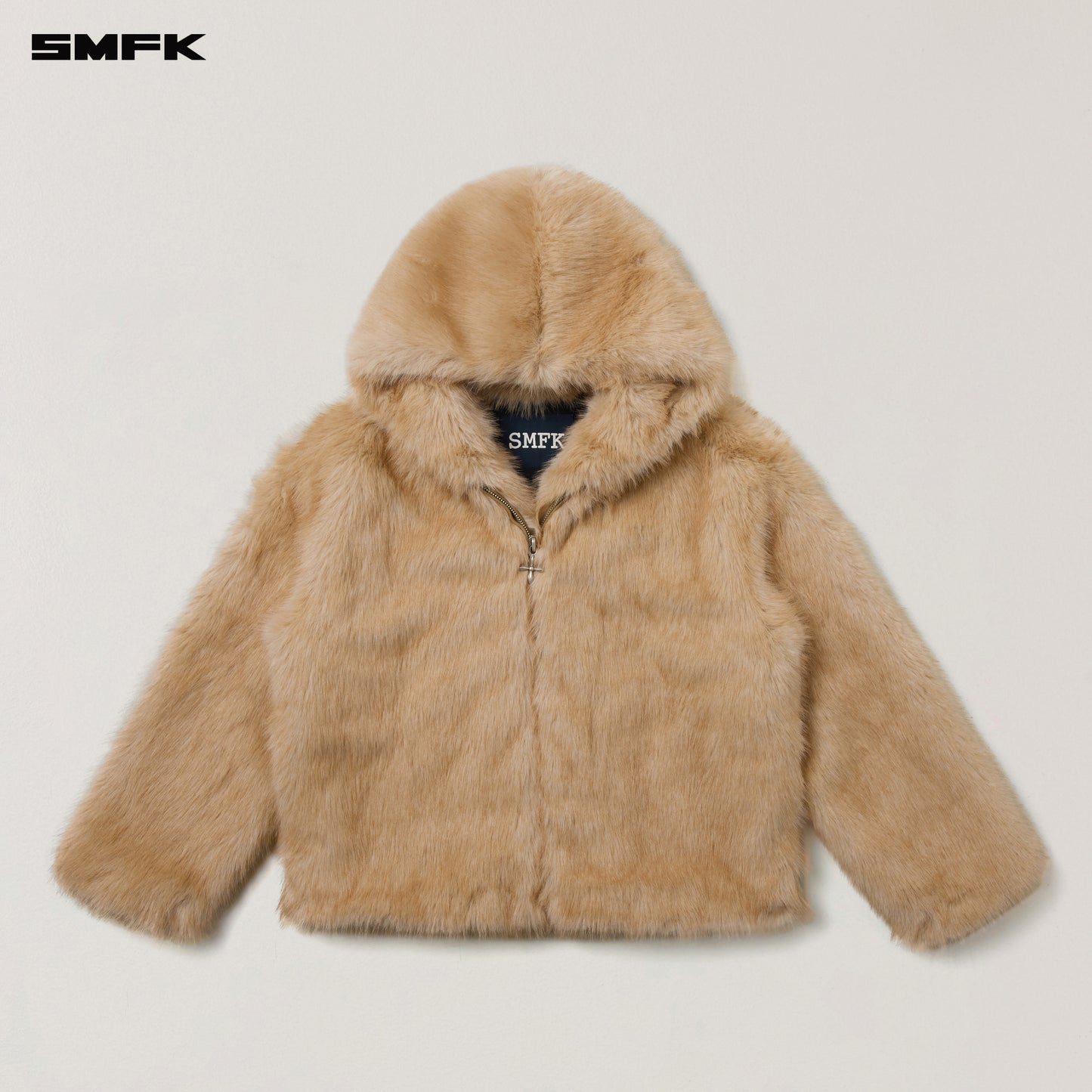 COMPASS MODE WASTELAND FURRY LOOSE HOODIE/ SAND