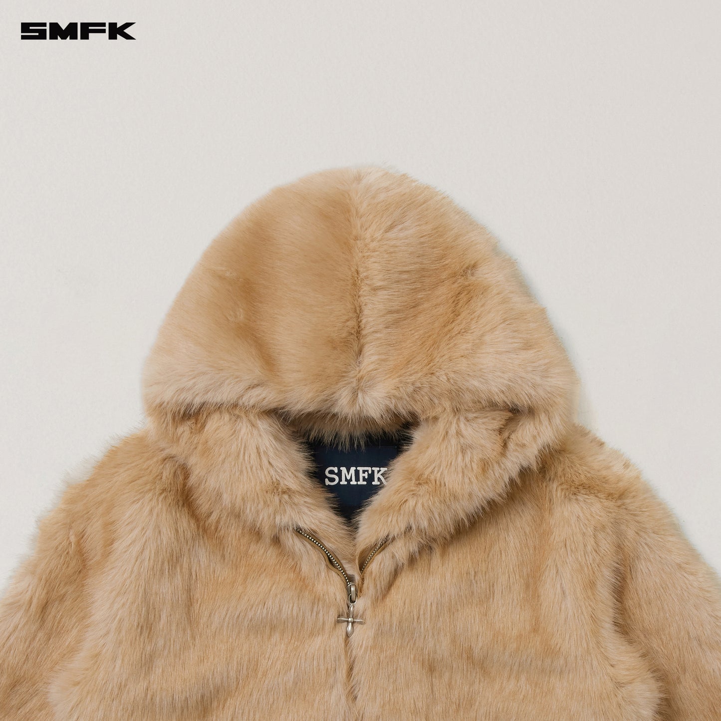 COMPASS MODE WASTELAND FURRY LOOSE HOODIE/ SAND