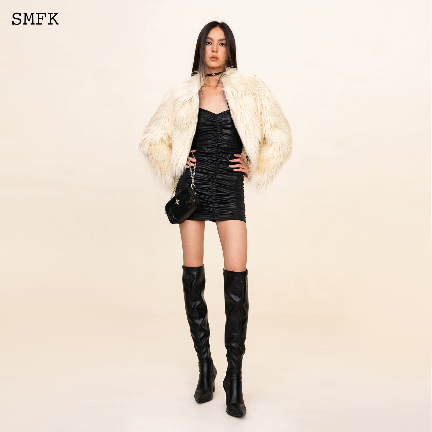 WILDWORLD FAUX FUR SHORT JACKET