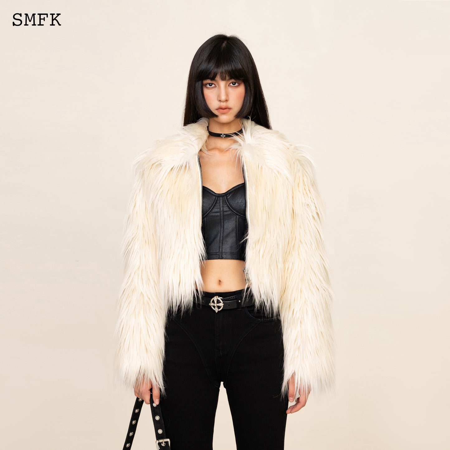 WILDWORLD FAUX FUR SHORT JACKET