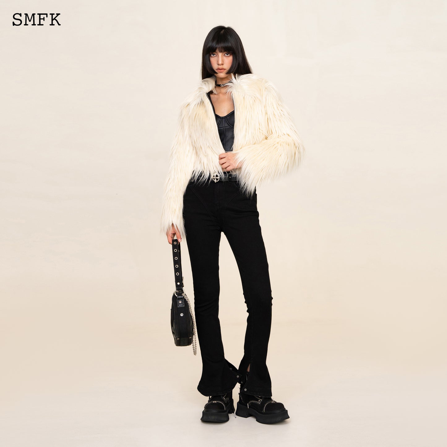 WILDWORLD FAUX FUR SHORT JACKET