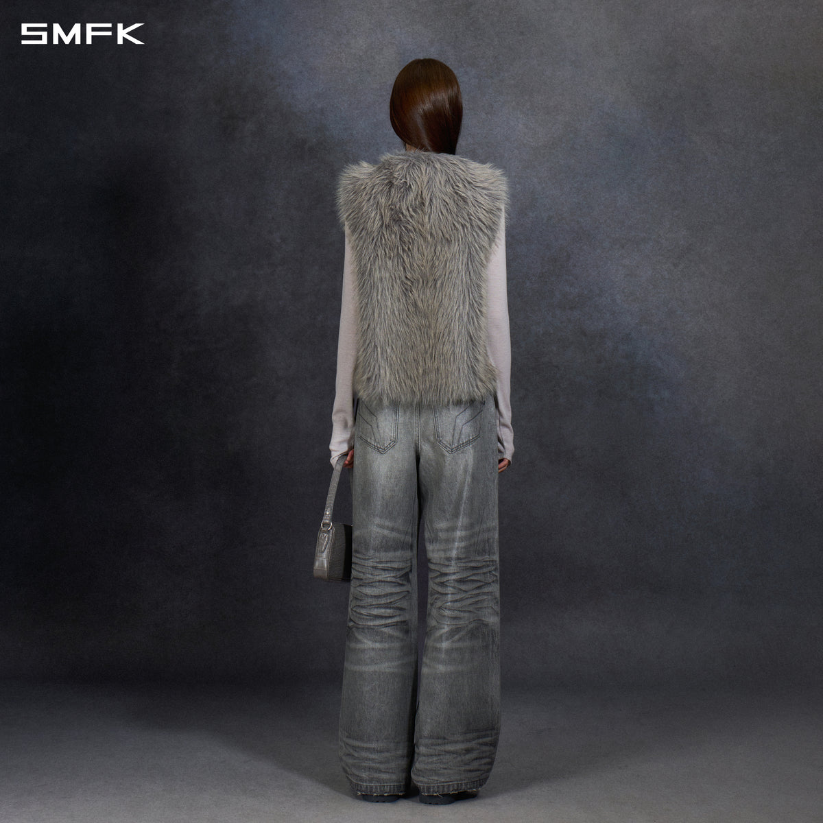 PERMANENT MUSE FAUX FUR VEST/POLYESTER/U