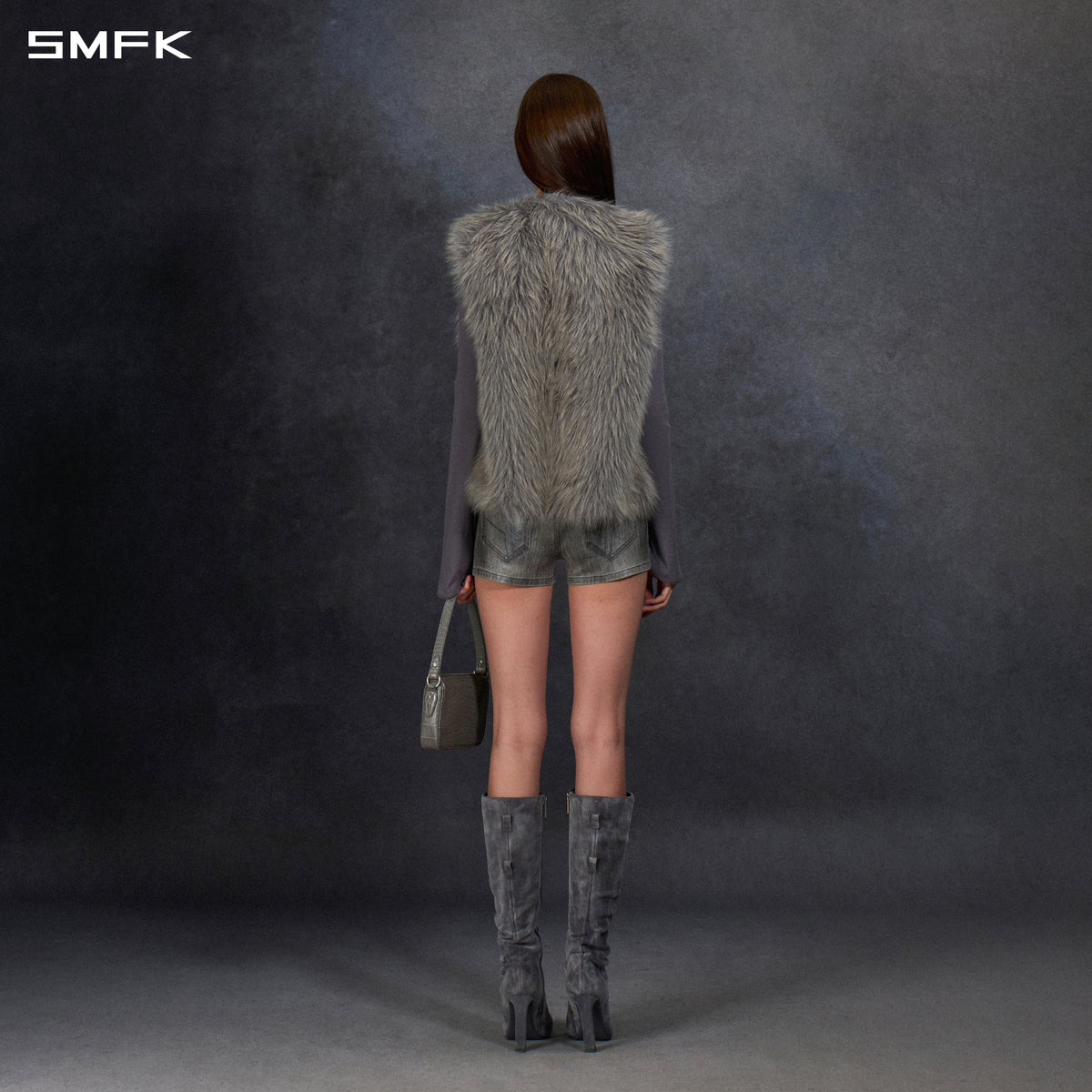 PERMANENT MUSE FAUX FUR VEST/POLYESTER/U