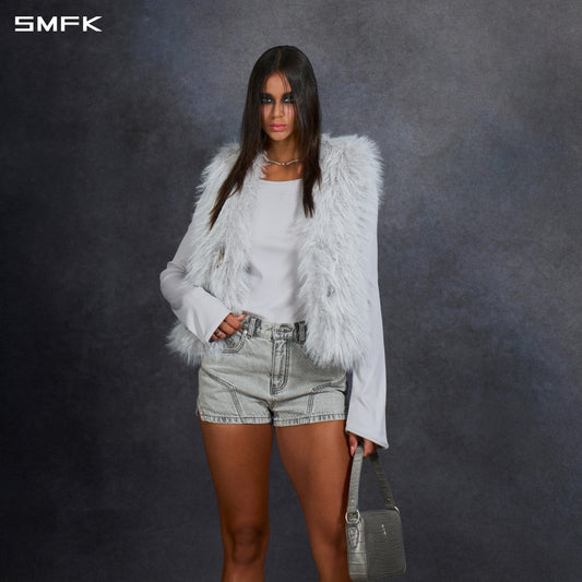 PERMANENT MUSE FAUX FUR VEST/POLYESTER/U