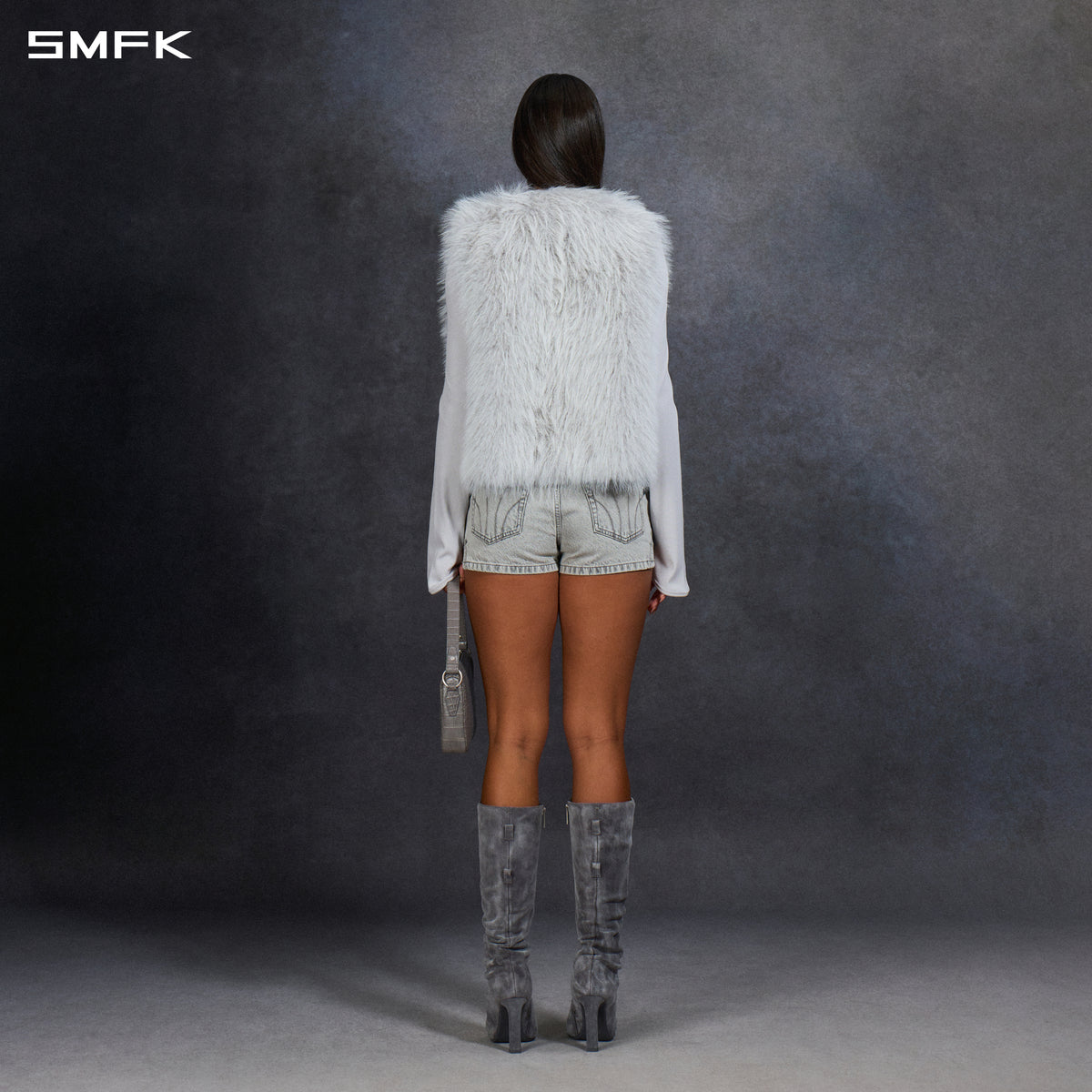 PERMANENT MUSE FAUX FUR VEST/POLYESTER/U