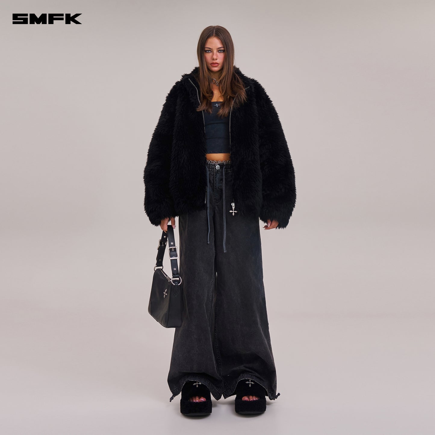 COMPASS MODE ROVE RAW WOOL LOOSE JACKET/ WILD BLACK