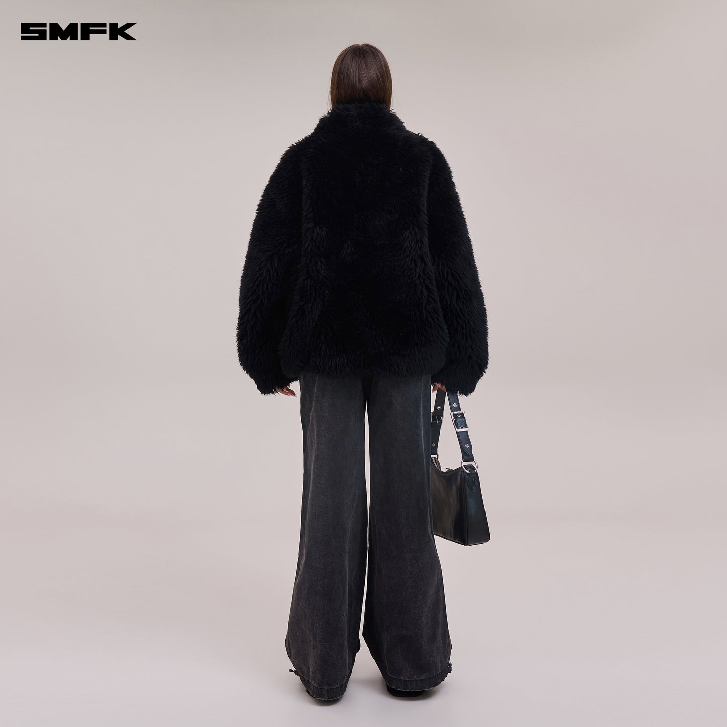 COMPASS MODE ROVE RAW WOOL LOOSE JACKET/ WILD BLACK