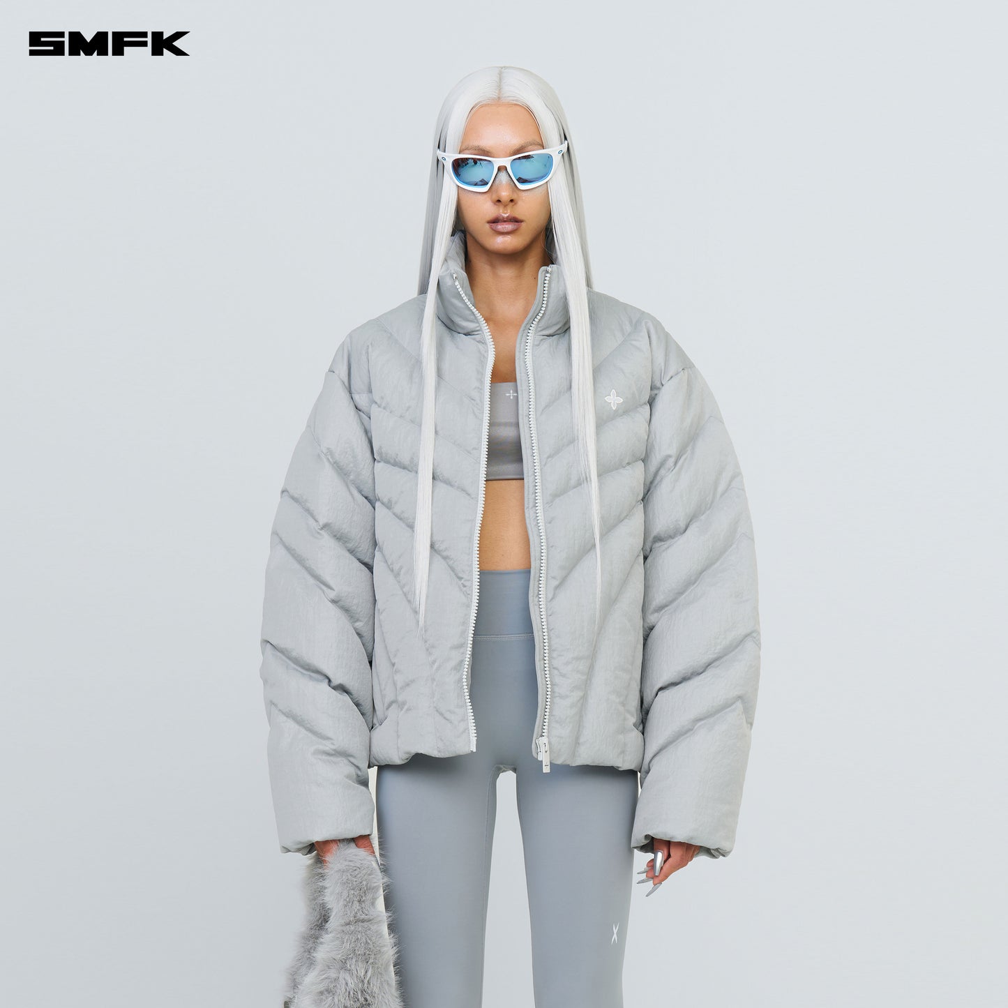 FUTURE Storm Hurricane Wide Fit Down Jacket Space Silver