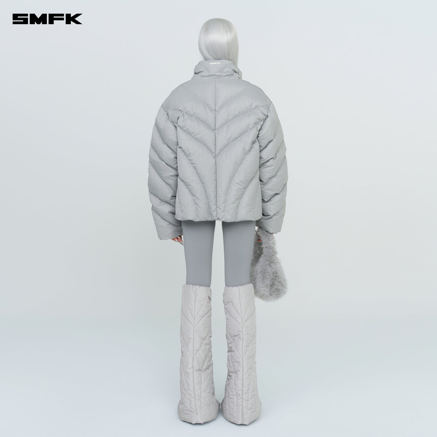 FUTURE Storm Hurricane Wide Fit Down Jacket Space Silver