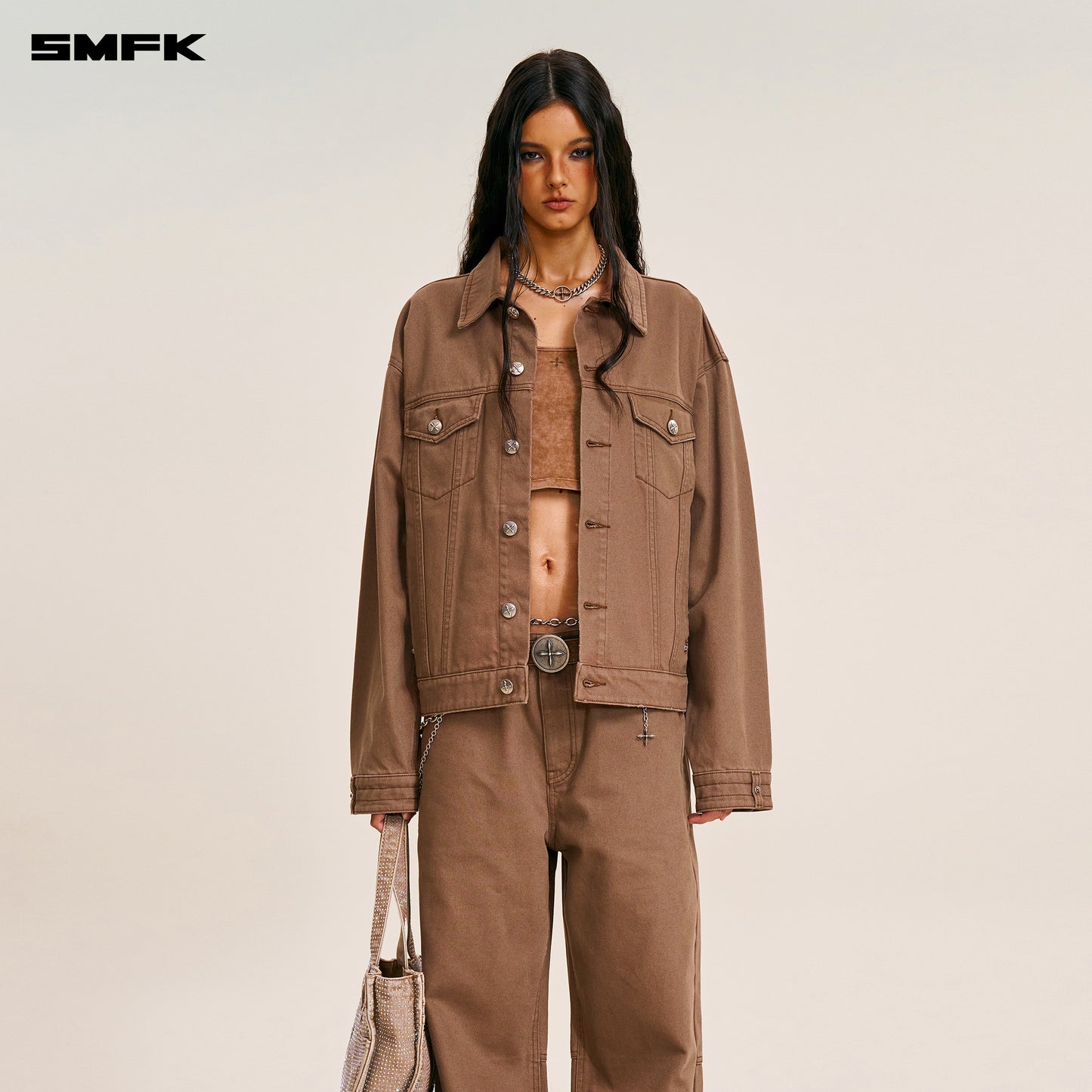 COMPASS MODE DENIM JACKET/ WILD HORSE BROWN