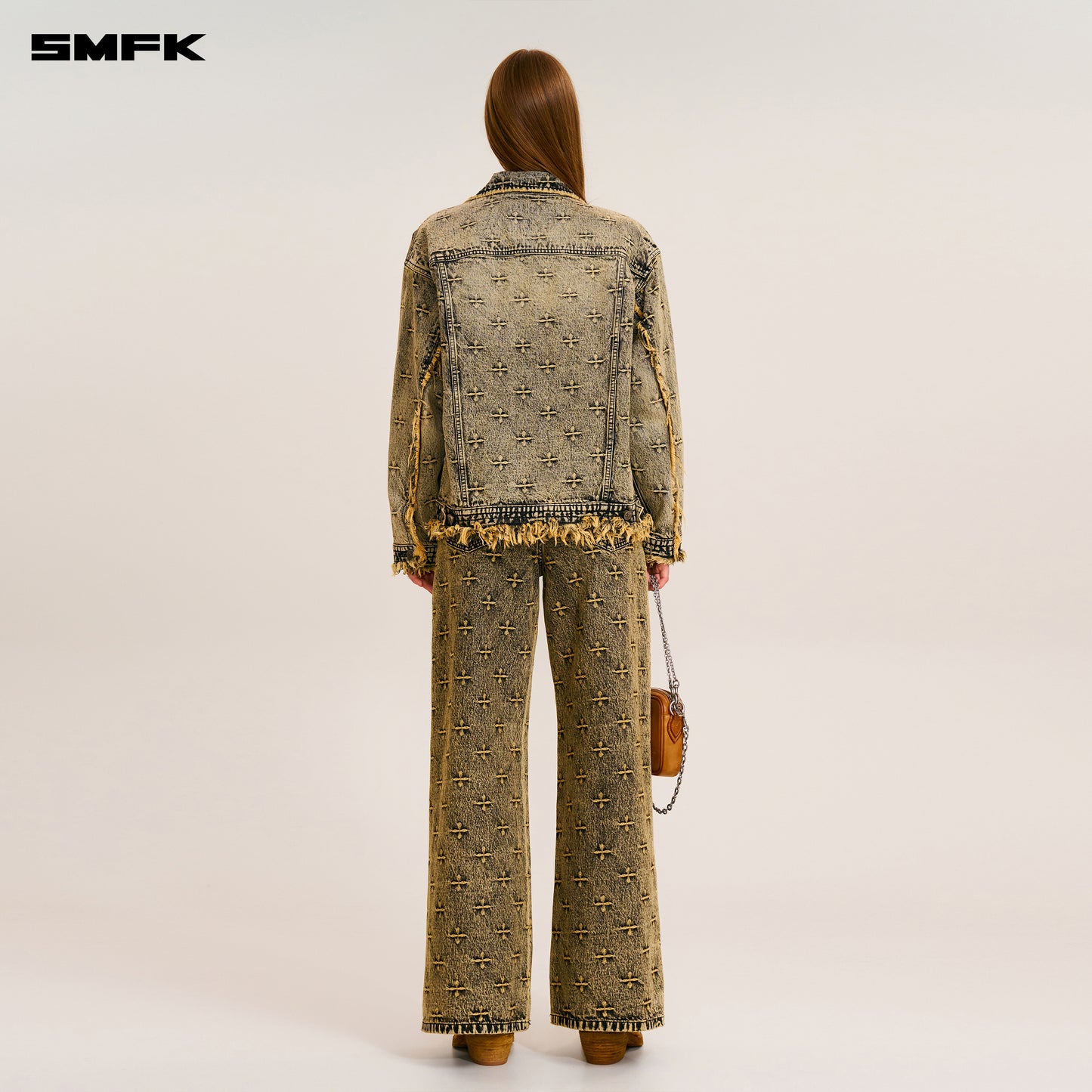 Ancient Myth Storm Garden Oversized Denim Jacket/ Garden Yellow