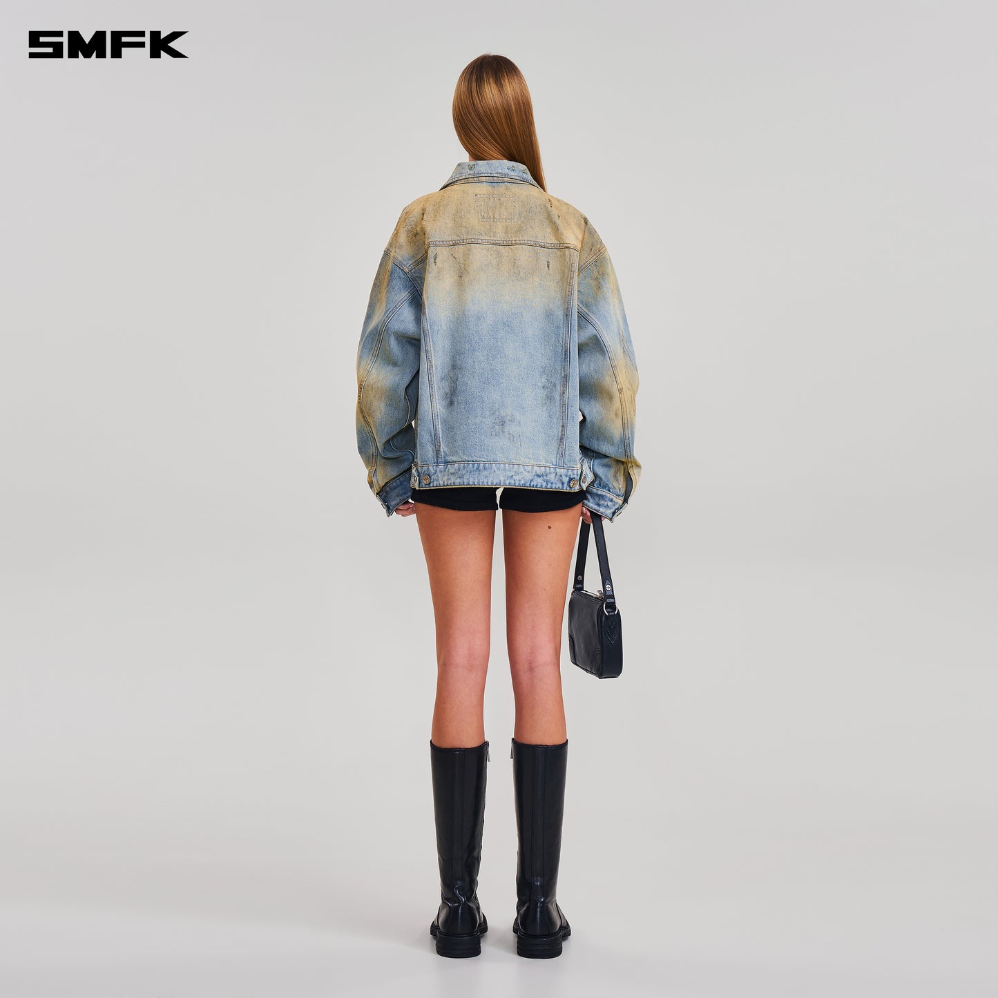 COMPASS MODE WASTELAND LOOSE DENIM JACKET/ LAKE BLUE