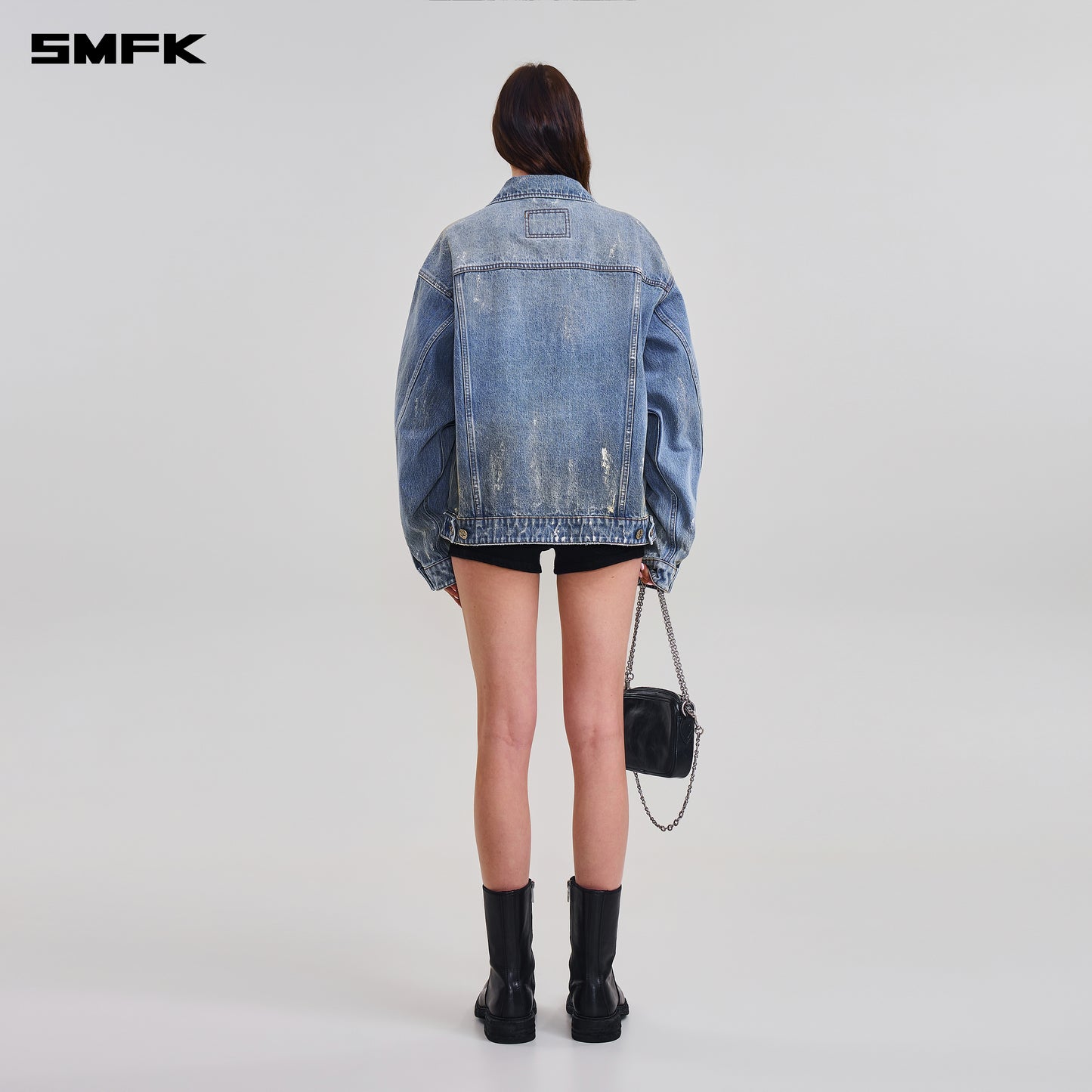 COMPASS MODE TIDE LOOSE DENIM JACKET/ MARINE BLUE