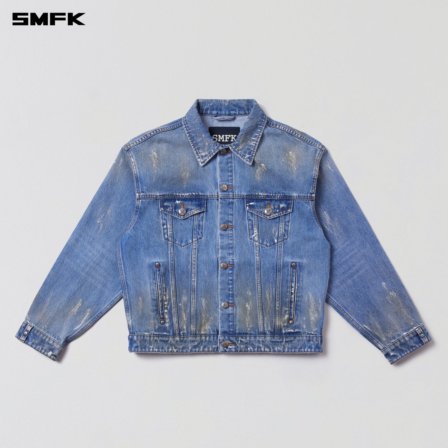 COMPASS MODE TIDE LOOSE DENIM JACKET/ MARINE BLUE