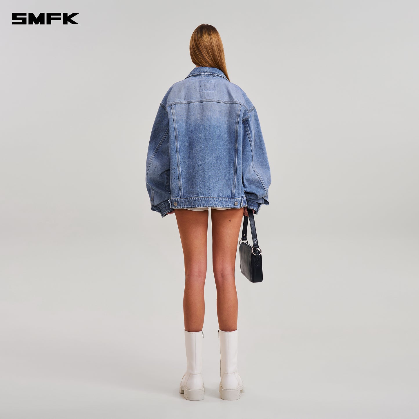 COMPASS MODE WASTELAND LOOSE DENIM JACKET/ SKY BLUE