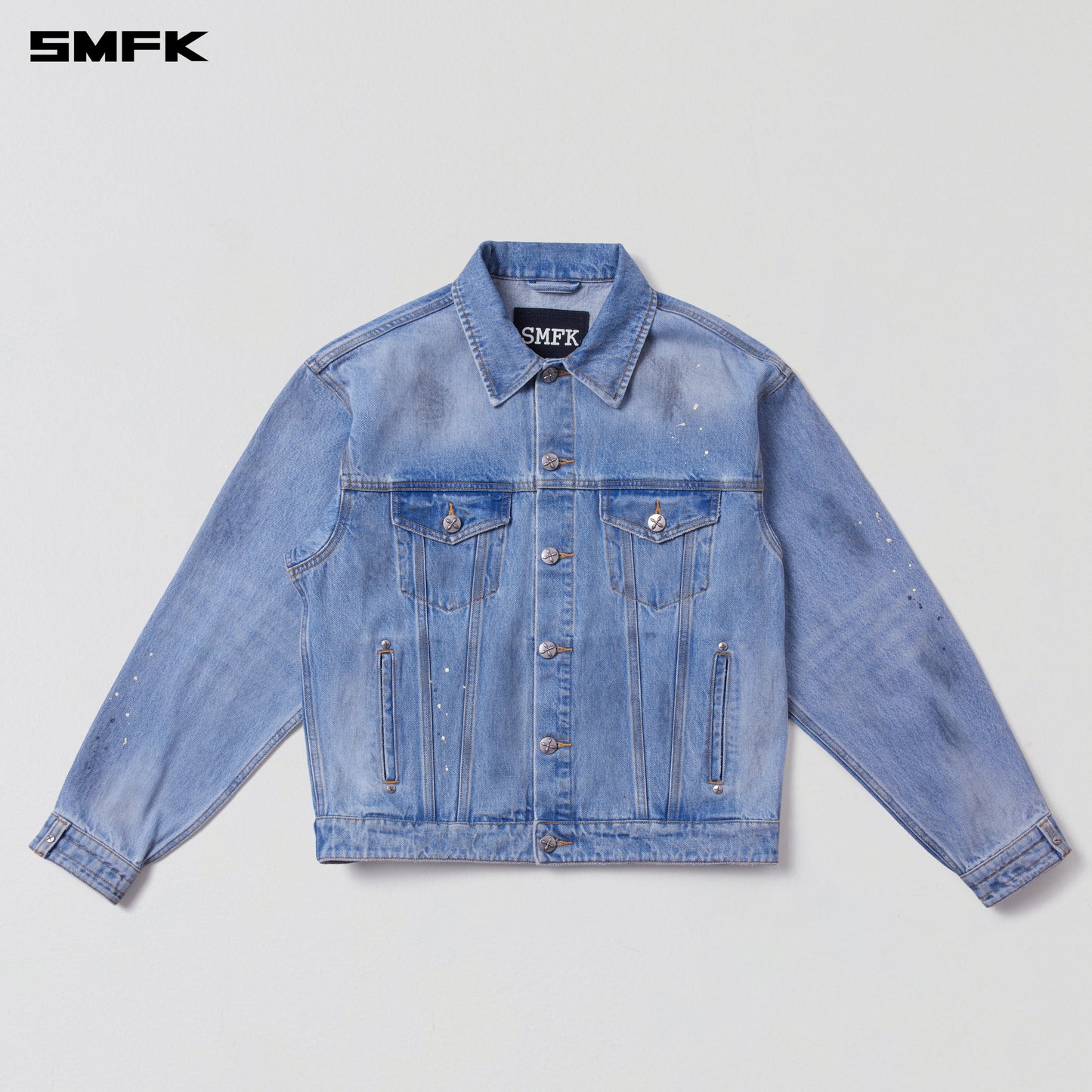COMPASS MODE WASTELAND LOOSE DENIM JACKET/ SKY BLUE