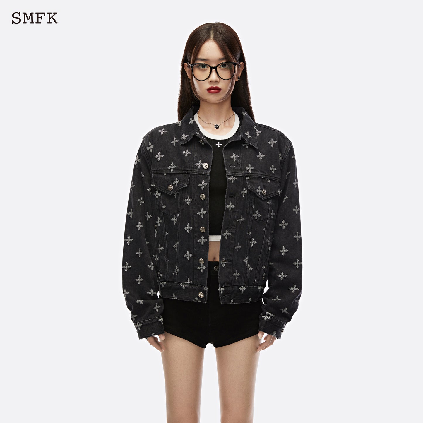 GARDEN JACQUARD DENIM SHORT JACKET