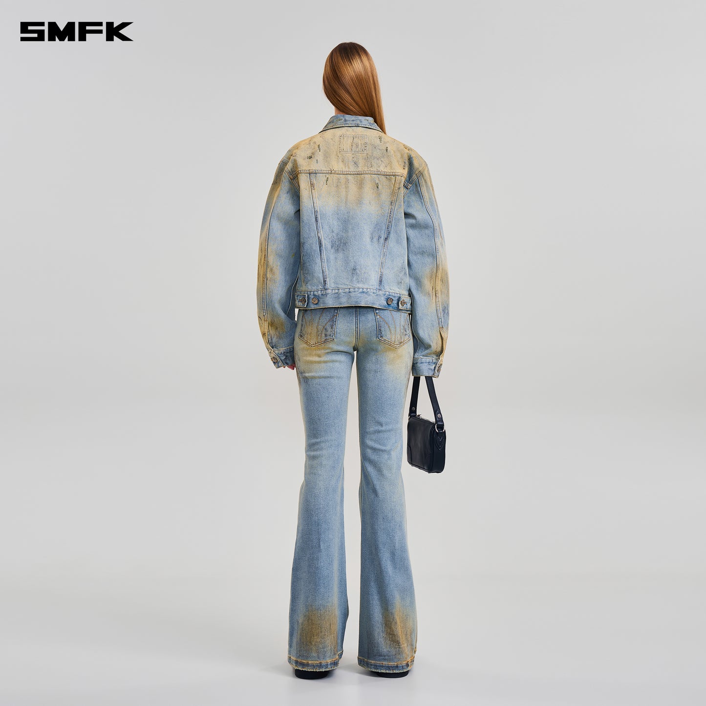 COMPASS PERMANENT WASTELAND SLIM DENIM JACKET/ LAKE BLUE