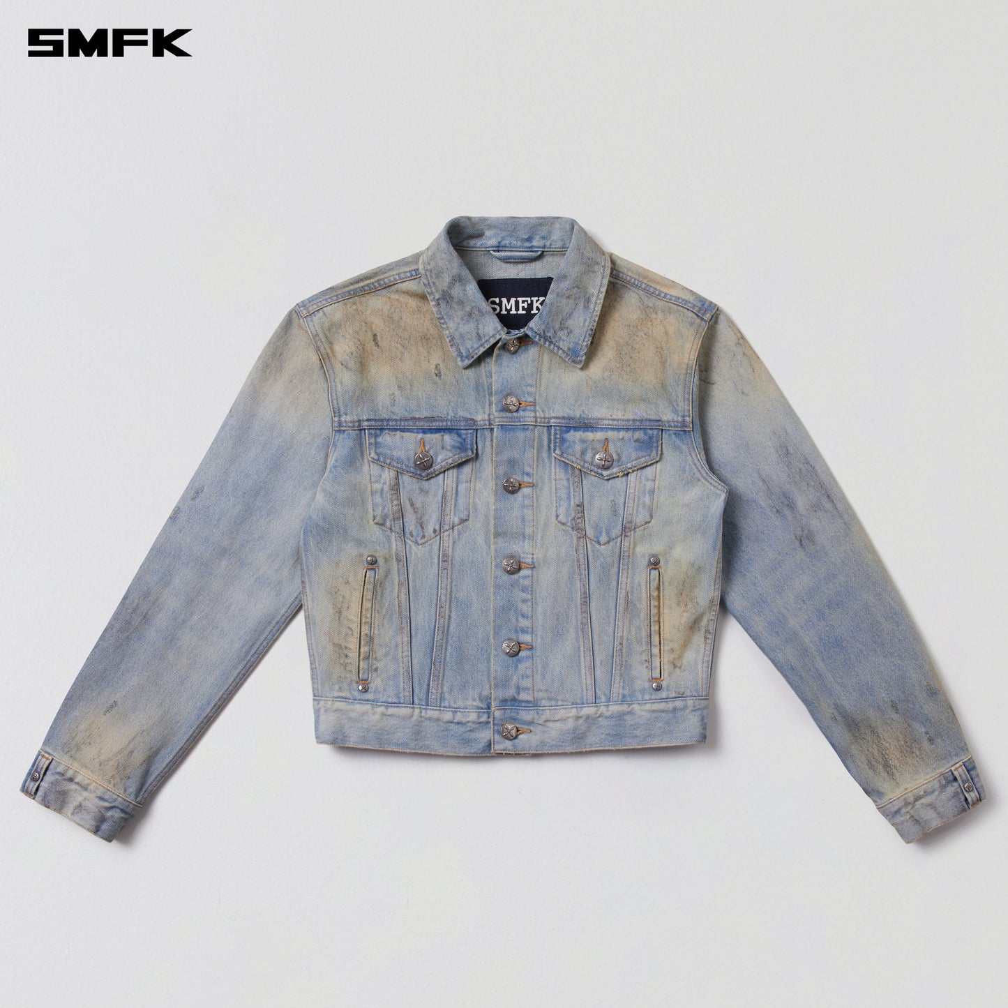 COMPASS PERMANENT WASTELAND SLIM DENIM JACKET/ LAKE BLUE