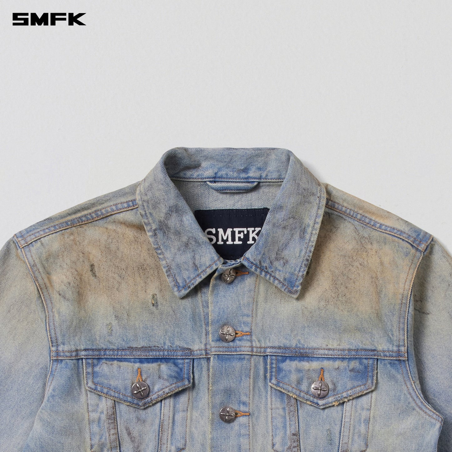 COMPASS PERMANENT WASTELAND SLIM DENIM JACKET/ LAKE BLUE