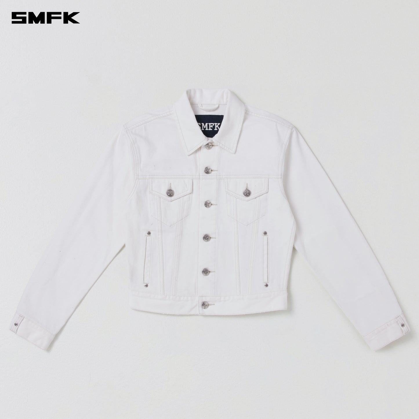 COMPASS PERMANENT SLIM DENIM JACKET/ SNOW MOUNTAIN WHITE