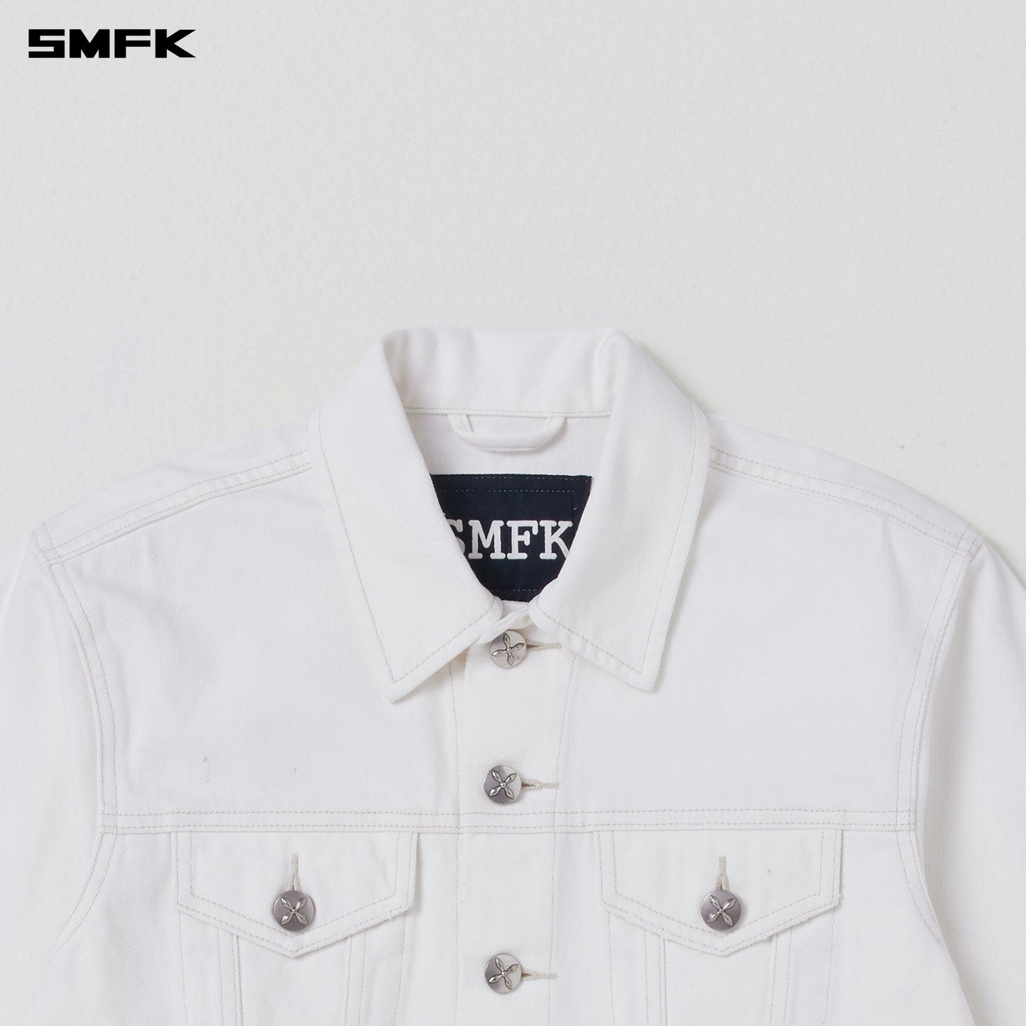 COMPASS PERMANENT SLIM DENIM JACKET/ SNOW MOUNTAIN WHITE