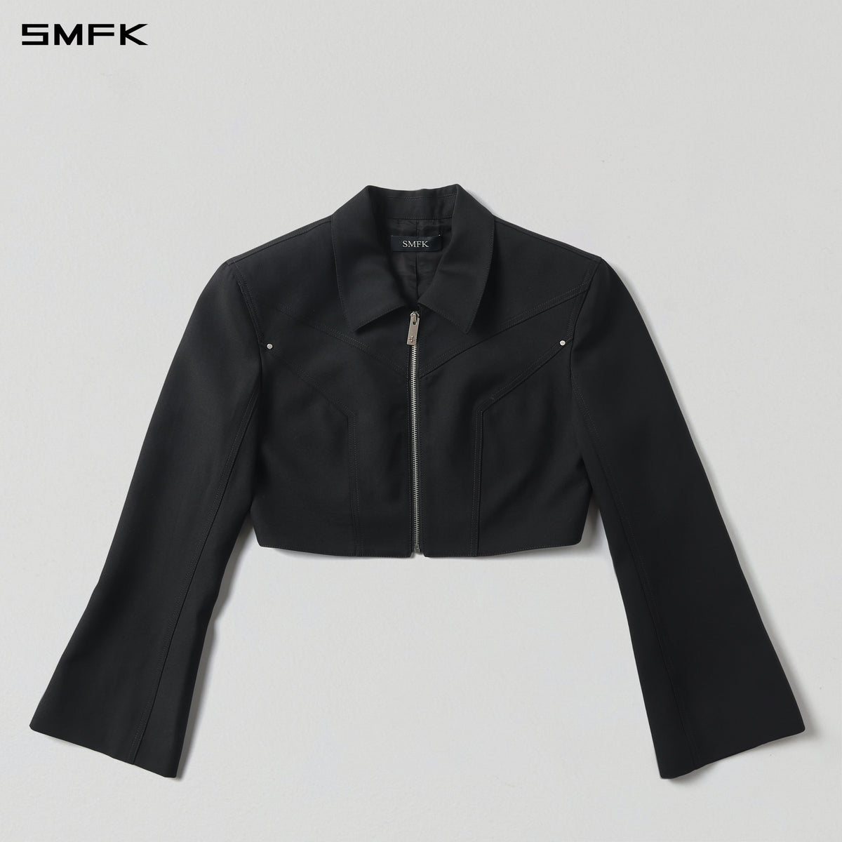 PERMANENT PRISM SHORT PREPPY JACKET /WOOL+POLYESTER