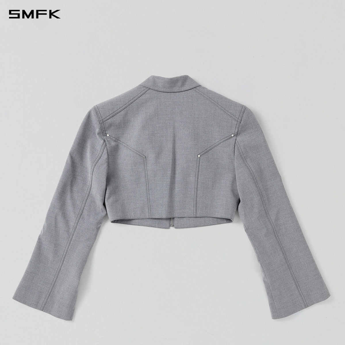 PERMANENT PRISM SHORT PREPPY JACKET /POLYESTER+RAYON+WOOL