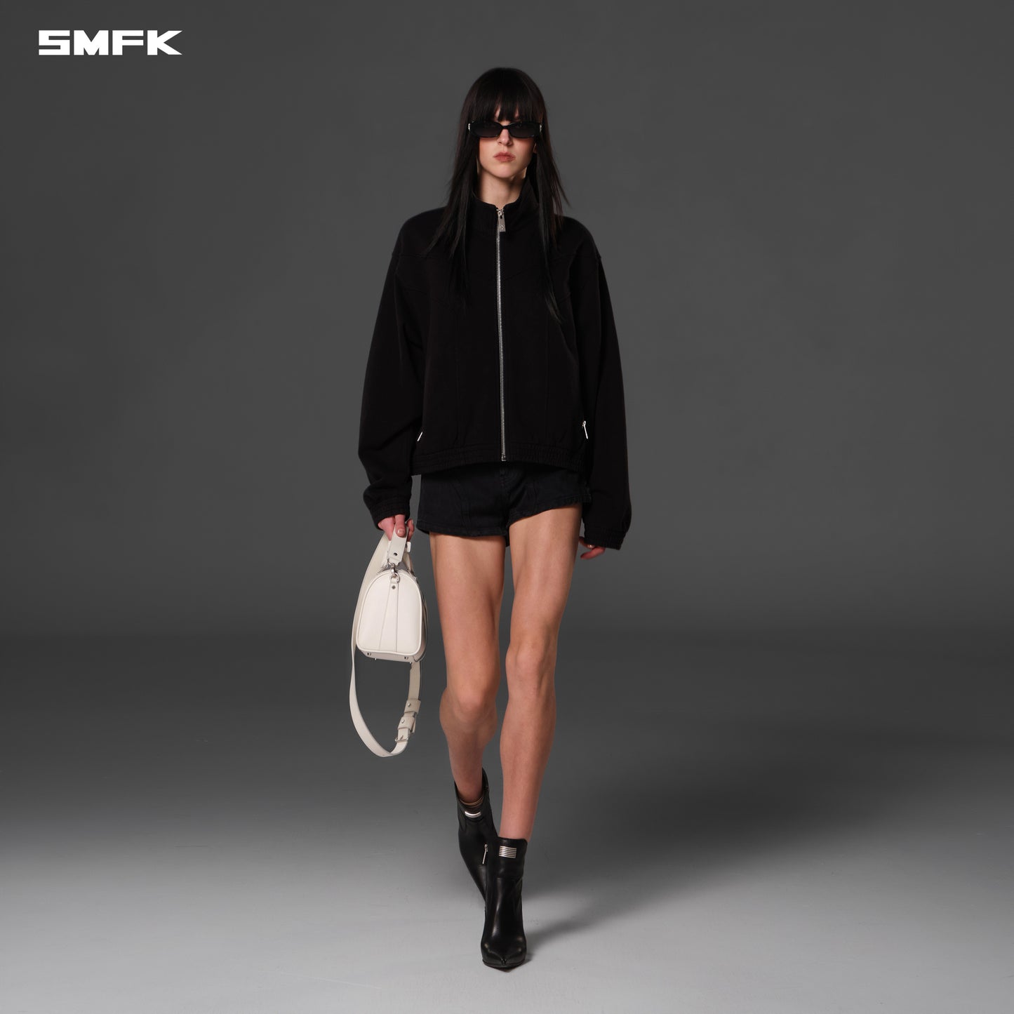 MYTH PSYCHIC LOOSE JACKET/COTTON+WOOL-WILD BLACK