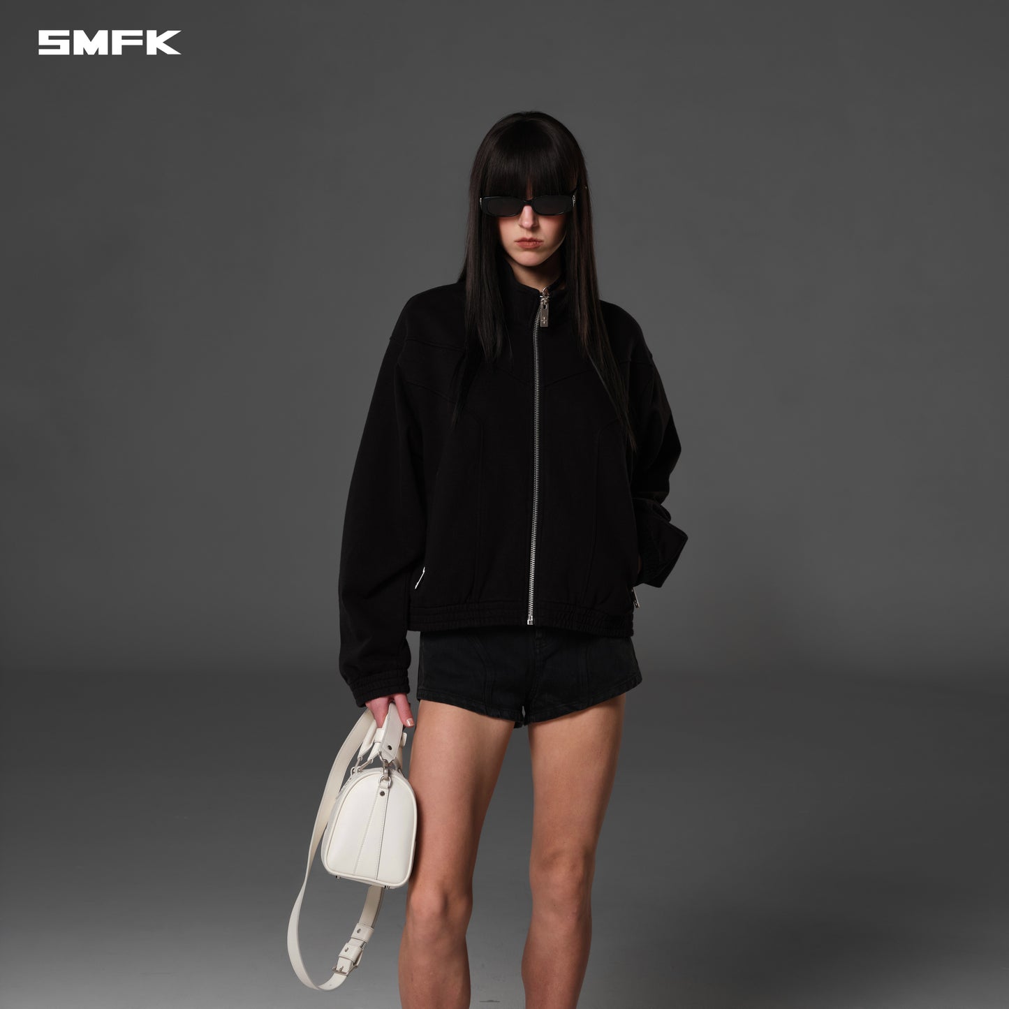 MYTH PSYCHIC LOOSE JACKET/COTTON+WOOL-WILD BLACK