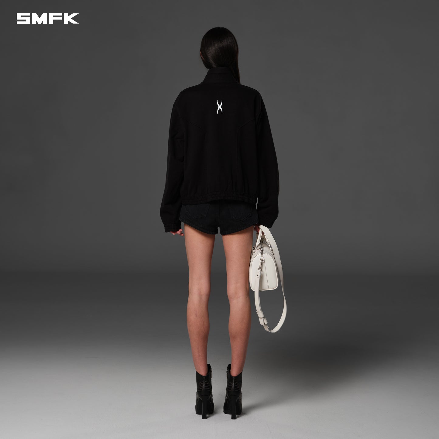 MYTH PSYCHIC LOOSE JACKET/COTTON+WOOL-WILD BLACK