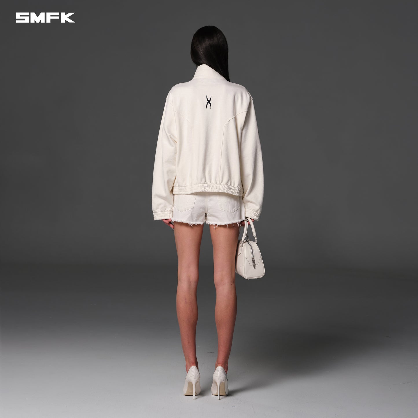 MYTH PSYCHIC LOOSE JACKET/COTTON+WOOL-CLOUD WHITE