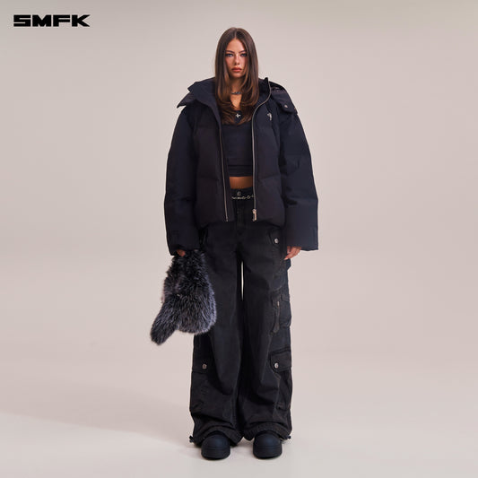 COMPASS MODE WASTELAND HUNTING DOWN JACKET/LOOSE/ WILD BLACK