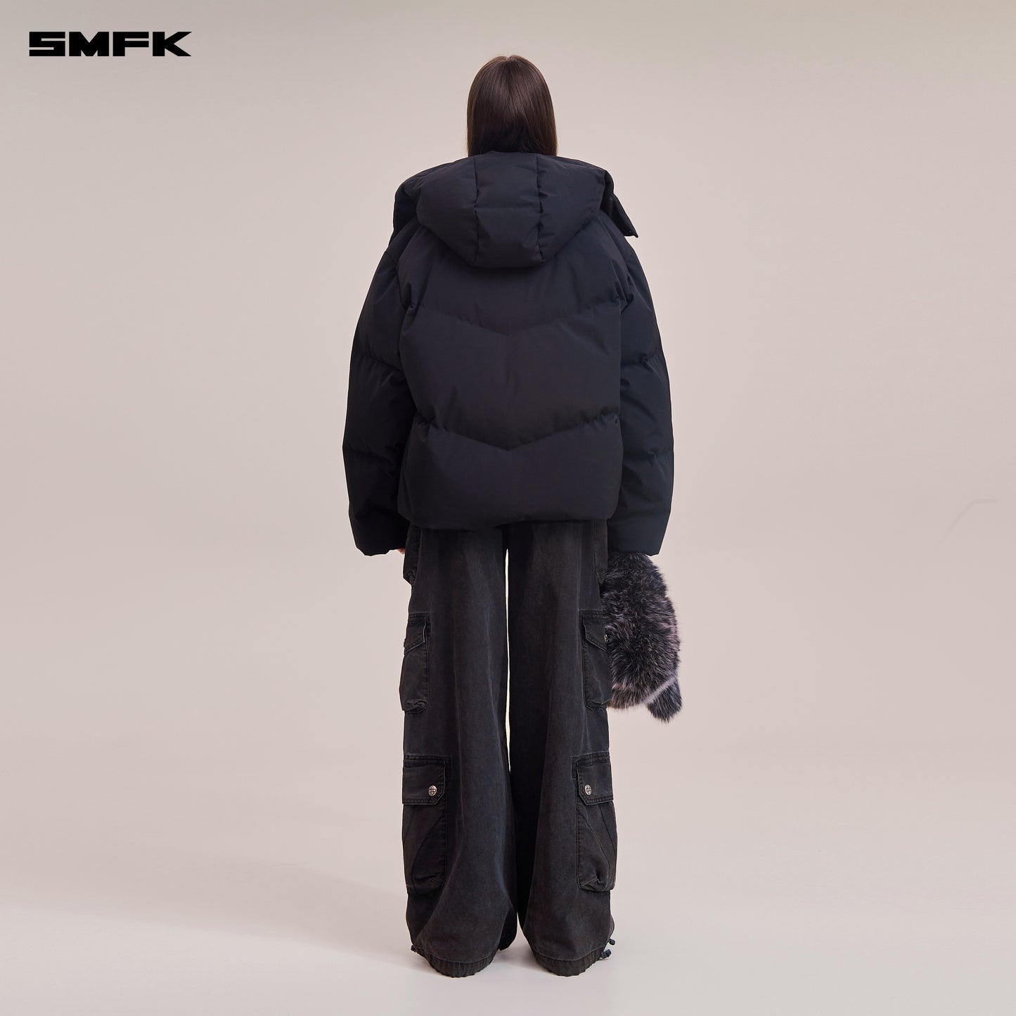 COMPASS MODE WASTELAND HUNTING DOWN JACKET/LOOSE/ WILD BLACK