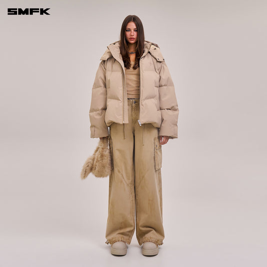 COMPASS MODE WASTELAND HUNTING DOWN JACKET/LOOSE/ FADE SAND