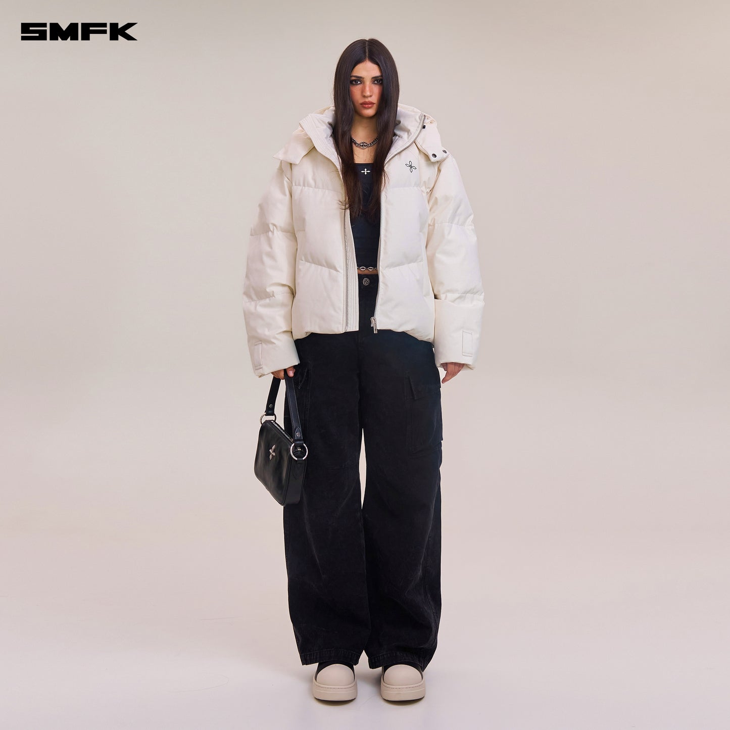 COMPASS MODE WASTELAND HUNTING DOWN JACKET/LOOSE/ SNOW MOUNTAIN WHITE