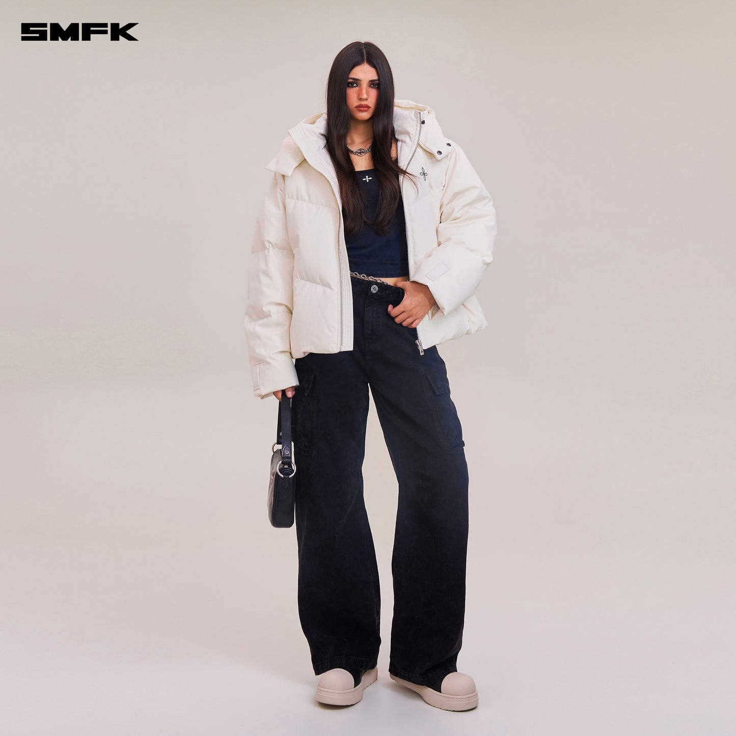 COMPASS MODE WASTELAND HUNTING DOWN JACKET/LOOSE/ SNOW MOUNTAIN WHITE