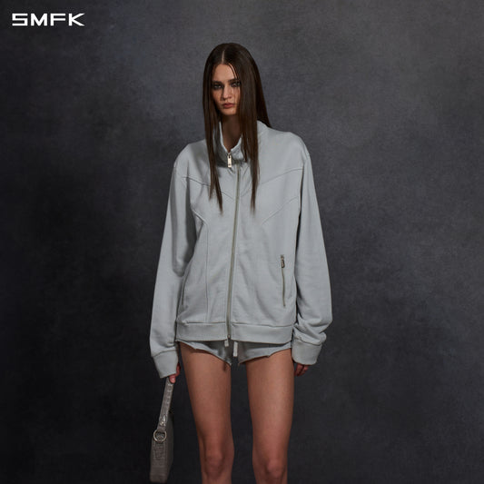 PERMANENT MODE LOOSE SPORTS JACKET/COTTON/U GLACIER GREY