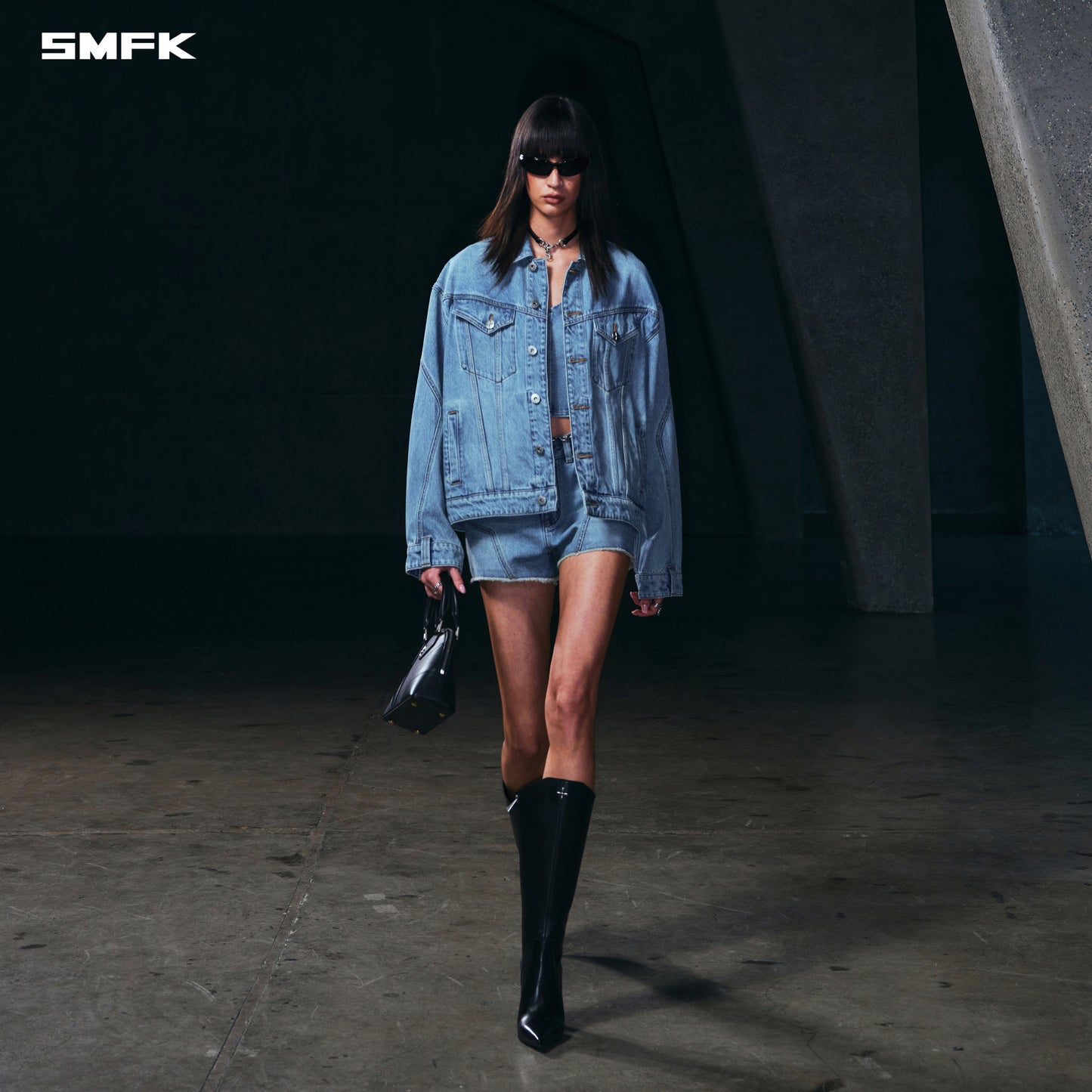 WILD MIRAGE LOOSE DENIM JACKET/COTTON