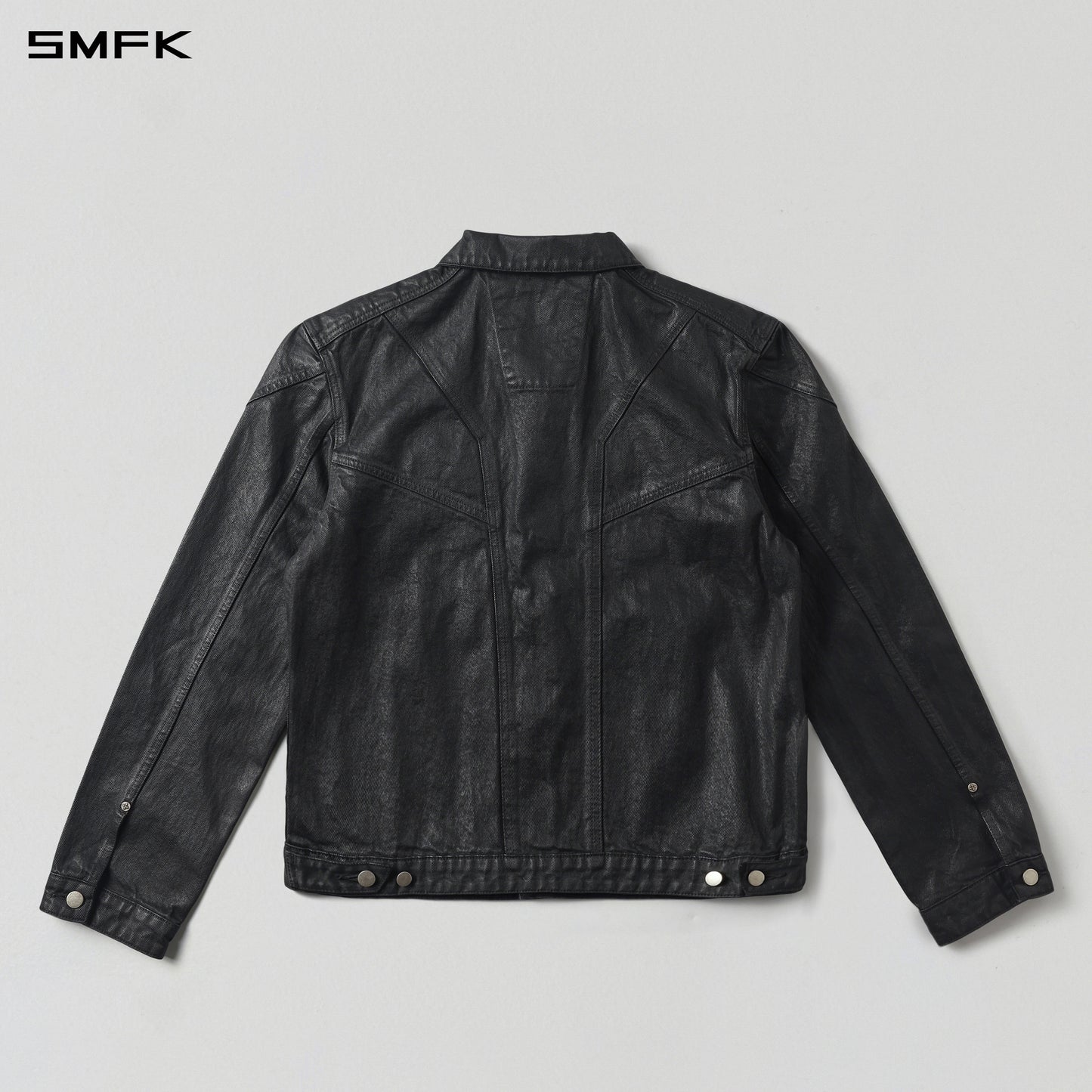 WILD MIRAGE HANDCRAFT LOOSE DENIM JACKET/COTTON+METALLIC COATING/U
