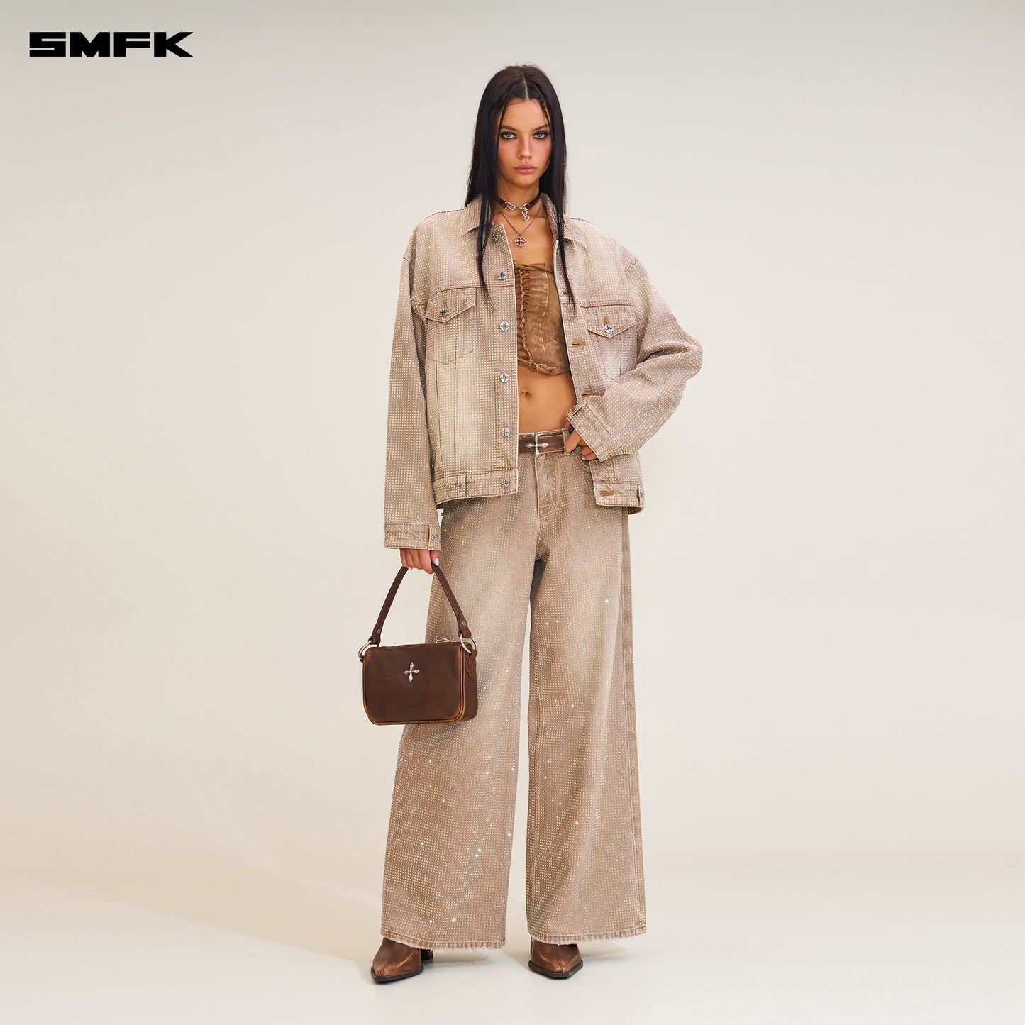 RAGE WILD DIAMOND DENIM JACKET（HANDCRAFTED)/ WILD DIAMOND