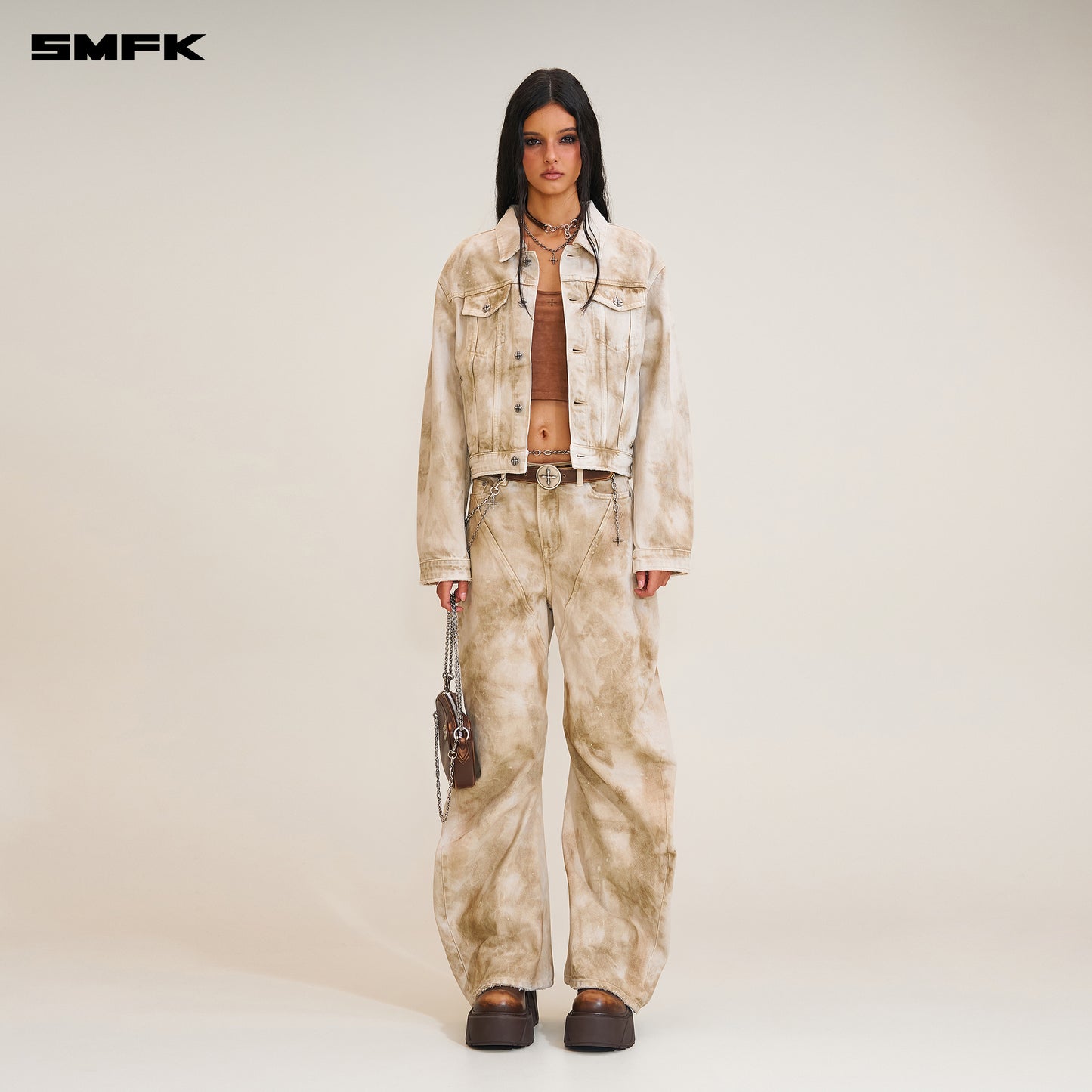 RAGE WILD DENIM JACKET (HANDCRAFTED)/ WILD BROWN