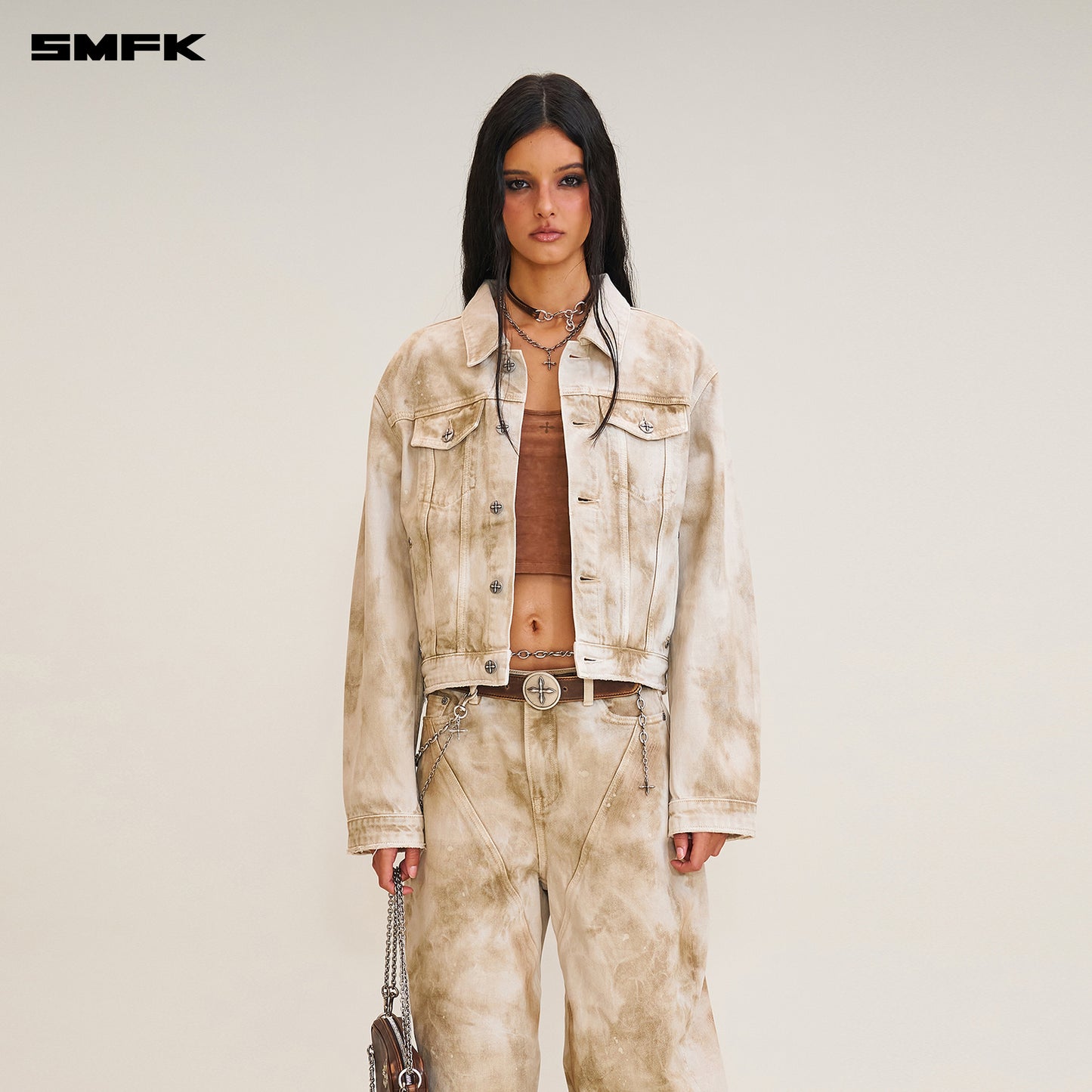 RAGE WILD DENIM JACKET (HANDCRAFTED)/ WILD BROWN