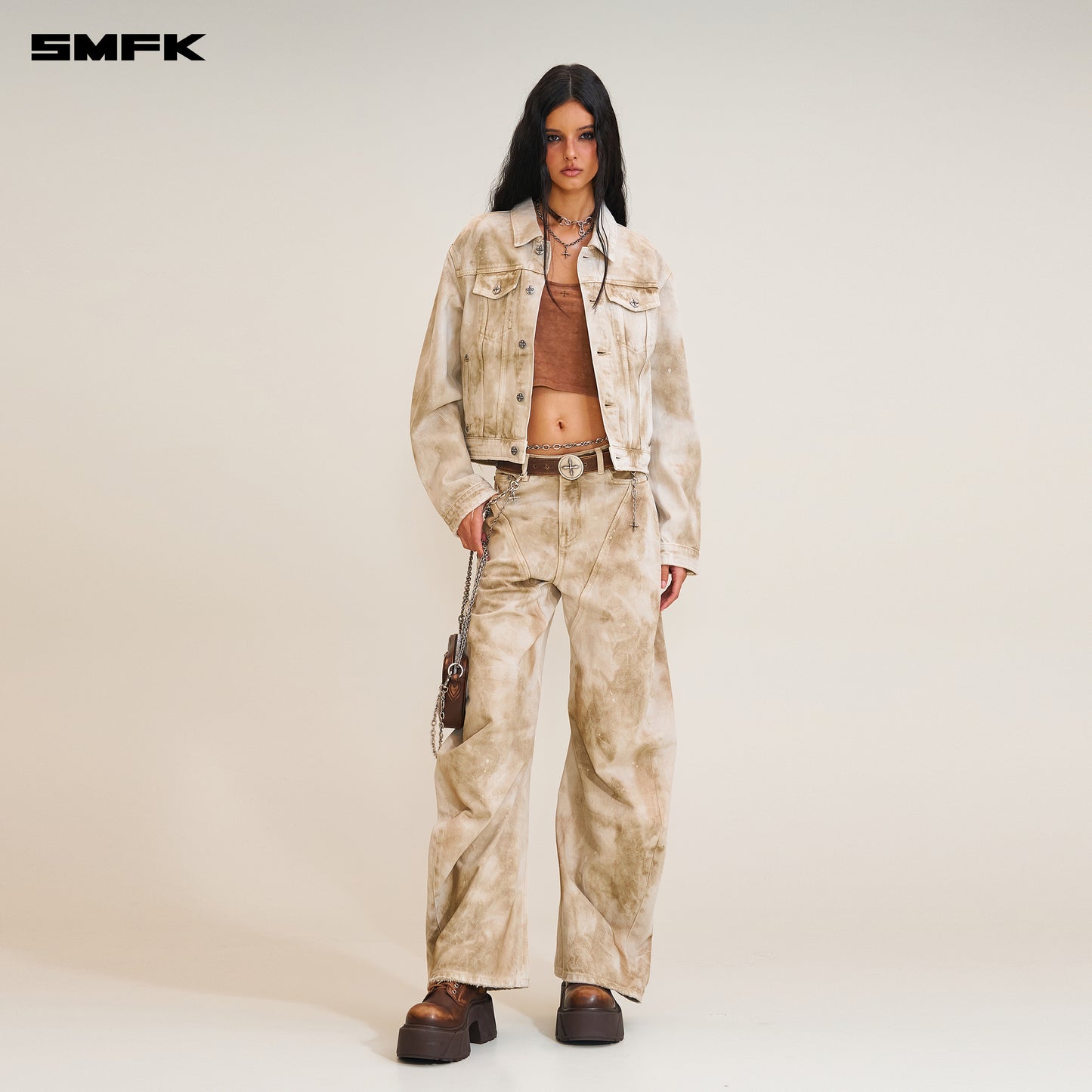 RAGE WILD DENIM JACKET (HANDCRAFTED)/ WILD BROWN