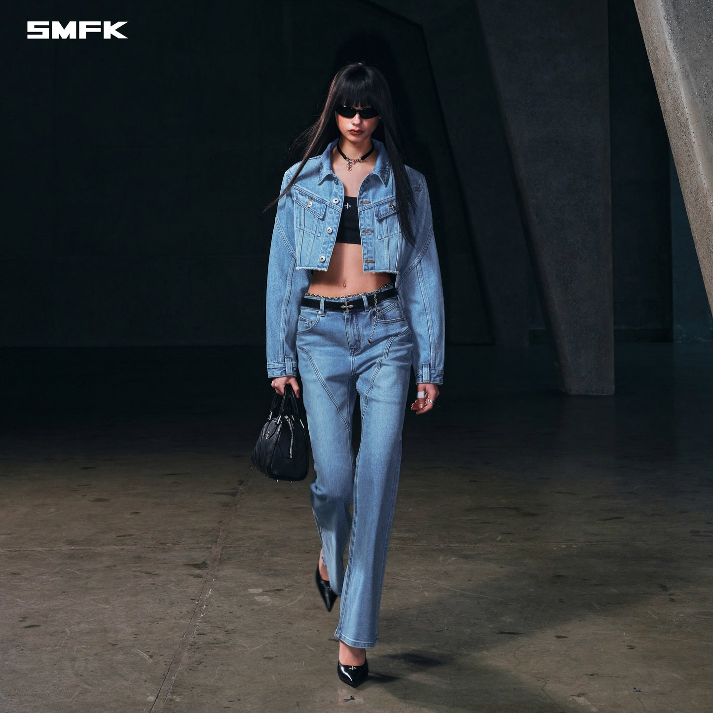 WILD MIRAGE HORT DENIM JACKET/COTTON