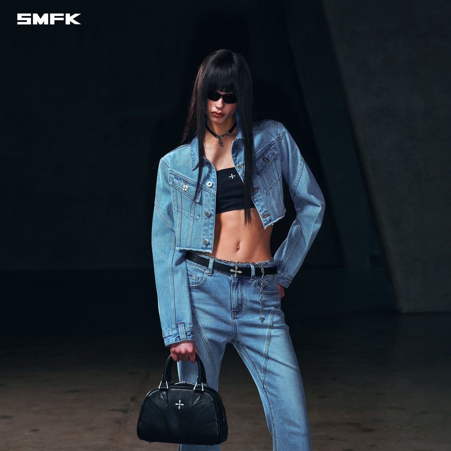 WILD MIRAGE HORT DENIM JACKET/COTTON